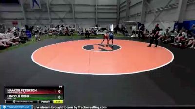 94 lbs Placement Matches (8 Team) - Haakon Peterson, Wisconsin Red vs Lincoln Rohr, Ohio