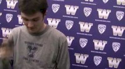 Ryan Waite after 1:48 800 DMR leg at 2012 MPSF Indoor Championships