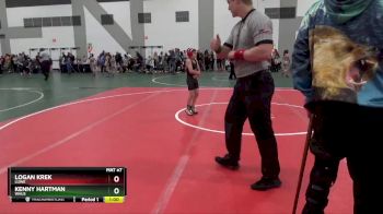 65 lbs Cons. Round 2 - Logan Krek, LUWE vs Kenny Hartman, WAUS