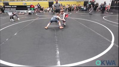 80 lbs Consi Of 8 #2 - Gabriel Allen, Ponca City Wildcat Wrestling vs Kruze Meade, Bartlesville Wrestling Club
