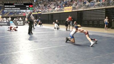 65 lbs Round Of 32 - River Martin, Connellsville vs Derrick Crawford, Oil City