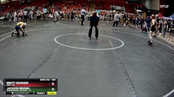 100 lbs Round 3 - Brett Georger, DWA vs Jackson Brown, Parkersburg Cougars