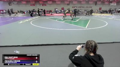 180 lbs Champ. Round 1 - Mickaela Keane, Northern Michigan vs Mia Gaetjens, Adrian College