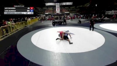 110 lbs Cons. Semis - Ace Navarro, Junior Panther Wrestling vs Luis Jauregui, Madera Wrestling Club