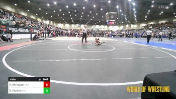 43 lbs Consi Of 8 #1 - Xavier Almaguer, Victory Wrestling-Central WA vs Dayvion Espino, Oakdale