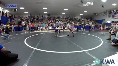 46 lbs Rr Rnd 2 - Preslie Dickerson, Blue Devil Wrestling vs Stetson Manuel, Newkirk Takedown Club