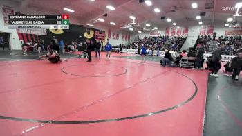 190 lbs Quarterfinal - Aubreyelle Baeza, San Dimas vs Estefany Caballero, Orange