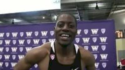 Amechi Morton of Stanford after 46.16 #2 in the NCAA at 2012 MPSF Indoor Championships