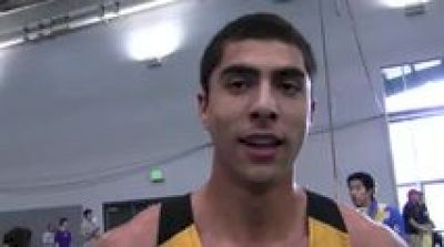 Matt Maldonado after the first sub-4 in Long Beach St history at 2012 MPSF Indoor Championships