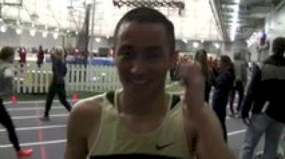Richard Medina first indoor race just off auto at 2012 MPSF Indoor Championships