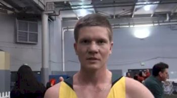 Trevor Dunbar talks about running aggressively after 7:51 3k at 2012 MPSF Indoor Championships