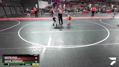 72 lbs Cons. Round 2 - Easton Kojo, Oregon Youth Wrestling vs Ezekiel Rodriguez, Kettle Moraine Wrestling Club