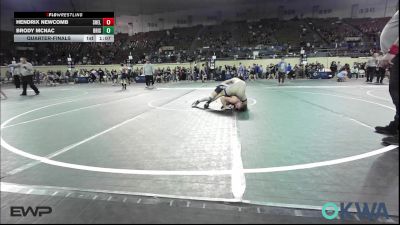 119 lbs Quarterfinal - Hendrix Newcomb, Shelton Wrestling Academy vs Brody Mcnac, Bristow Elementary Wrestling Club