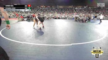 G6A-145 lbs Cons. Round 1 - Avree Dial, DEL CITY (Girls) vs Ayanna Cruz, SHAWNEE (Girls)`