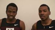 Deon Lyndore and Ricky Babineaux Texas A&M 1st and 2nd 400m at the 2012 Big 12 Championships