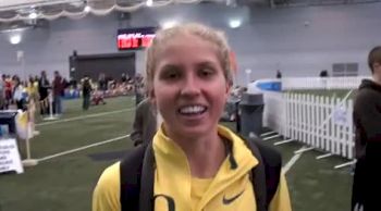 Jordan Hasay after 3k discussing pressures and expectations at the 2012 MPSF Indoor Championships