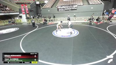 132 lbs Cons. Round 2 - Brian Hernandez, California vs Tony Oliveros, Royal High School Wrestling