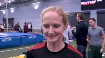 Kathy Kroeger after 3k at the 2012 MPSF Indoor Championships