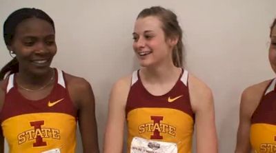Betsy Saina, Dani Stack and Meaghan Nelson post 3k at the 2012 Big 12 Championships