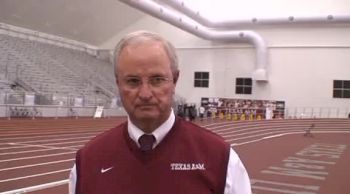 Coach Pat Henry of A&M after sweeping the 2012 Big 12 Indoor Championships