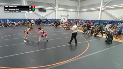 132 lbs Champ. Round 2 - Zak Massaro, Unattached vs Maximus Quiroz, Unattached
