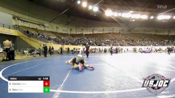 105 lbs 2nd Place - Bradley Davies, Choctaw Ironman Youth Wrestling vs Adam Rea, Sedalia Youth Wrestling Club