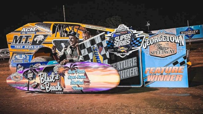 Billy Pauch Jr. Leaves Georgetown Speedway With Surf Board