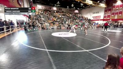 126 lbs Cons. Round 5 - Pryce Wiginton, Riverton vs Brody Shepard, Shoshoni