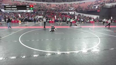 85 lbs Cons. Semi - Brody Lewis, Askren Wrestling Academy vs Jaiven Weber, Team Nazar Training Center