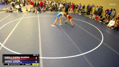 Quarterfinal - Fabiola Guerra-Guardado, MN Elite Wrestling Club vs Hannah Wigern, Hutchinson Wrestling Club