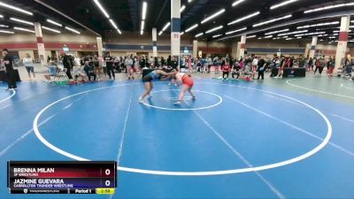 155 lbs Cons. Round 5 - Brenna Milan, 3F Wrestling vs Jazmine Guevara, Carrollton Thunder Wrestling