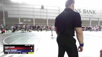 74 lbs Quarterfinal - Kash Huber, Utah vs Brock Zesiger, Sanderson Wrestling Academy