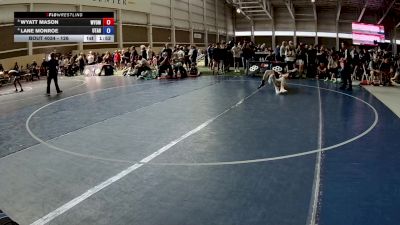 126 lbs Cons. Round 4 - Wyatt Mason, Wyoming vs Lane Monroe, Utah