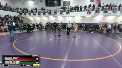 138 lbs Semifinal - Tanner Delay, Thermopolis vs Robert Jensen, Lander Middle School