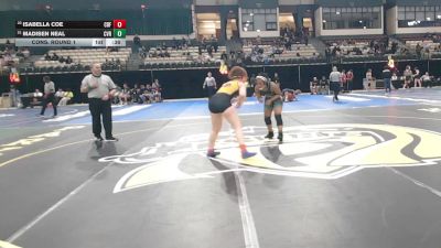 155 lbs Cons. Round 1 - Isabella Coe, Crofton vs Madisen Neal, Carver A&T
