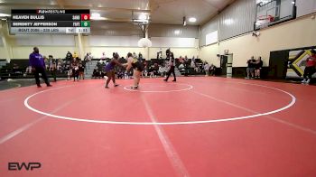 235 lbs Rr Rnd 3 - Heaven Bullis, Sand Springs Girls vs Serenity Jefferson, Fayetteville Girls HS