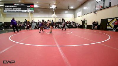 235 lbs Rr Rnd 3 - Heaven Bullis, Sand Springs Girls vs Serenity Jefferson, Fayetteville Girls HS