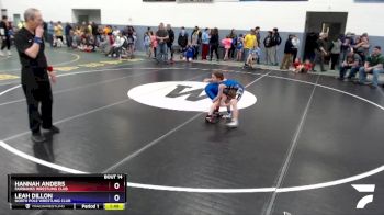 60 lbs Round 1 - Leah Dillon, North Pole Wrestling Club vs Hannah Anders, Fairbanks Wrestling Club