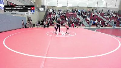 42-47 lbs Round 1 - Wrenley Reynolds, 208 Badgers Wrestling Club vs Rhett Wolfley, Snake River Wrestling Club
