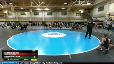 60 lbs Quarterfinal - Emersyn Bjorum, Knights vs Kaejrick Clark, American Outlaws