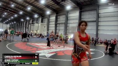 122 lbs Quarters - Carolyn Geckler, Black Mambas vs Ember Zupanc, Girls With Grit Blue