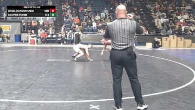 125 lbs 3rd Place - Greg Diakomihalis, Cornell vs Cooper Flynn, Chattanooga