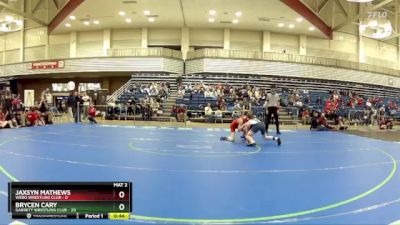 95 lbs Round 2 (6 Team) - Brycen Cary, Garrett Wrestling Club vs Jaxsyn Mathews, Webo Wrestling Club