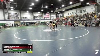 125 lbs Quarterfinal - Malak Azzaloualidine, Temecula Valley vs Isabella Sampson, Murrieta Valley
