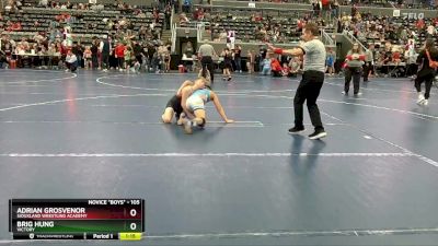 105 lbs Cons. Round 2 - Adrian Grosvenor, Siouxland Wrestling Academy vs Brig Hung, Victory