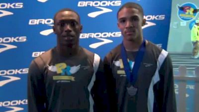 Levonte Whitfield and Tatum Taylor nation's top 60m 671 at Brooks PR Invite 2012