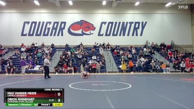 141 lbs Cons. Round 3 - Orion Rhinehart, Evergreen State College vs Max Vander Meide, Linfield University