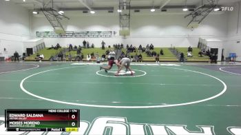 174 lbs Cons. Round 3 - Moises Moreno, Bakersfield College vs Edward Saldana, Victor Valley