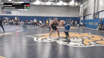 285 lbs Quarterfinal - Jon Lettre, Southern Maine vs Jayden Toppan, Roger Williams