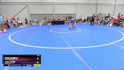 132 lbs 2nd Wrestleback (8 Team) - Evan Bubbus, Arkansas Blue vs Cole Sides, Texas Red